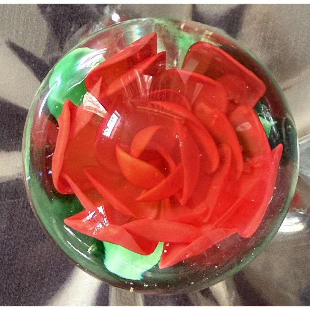 Dynasty Gallery Heirloom Collectibles Paperweight Red Flower